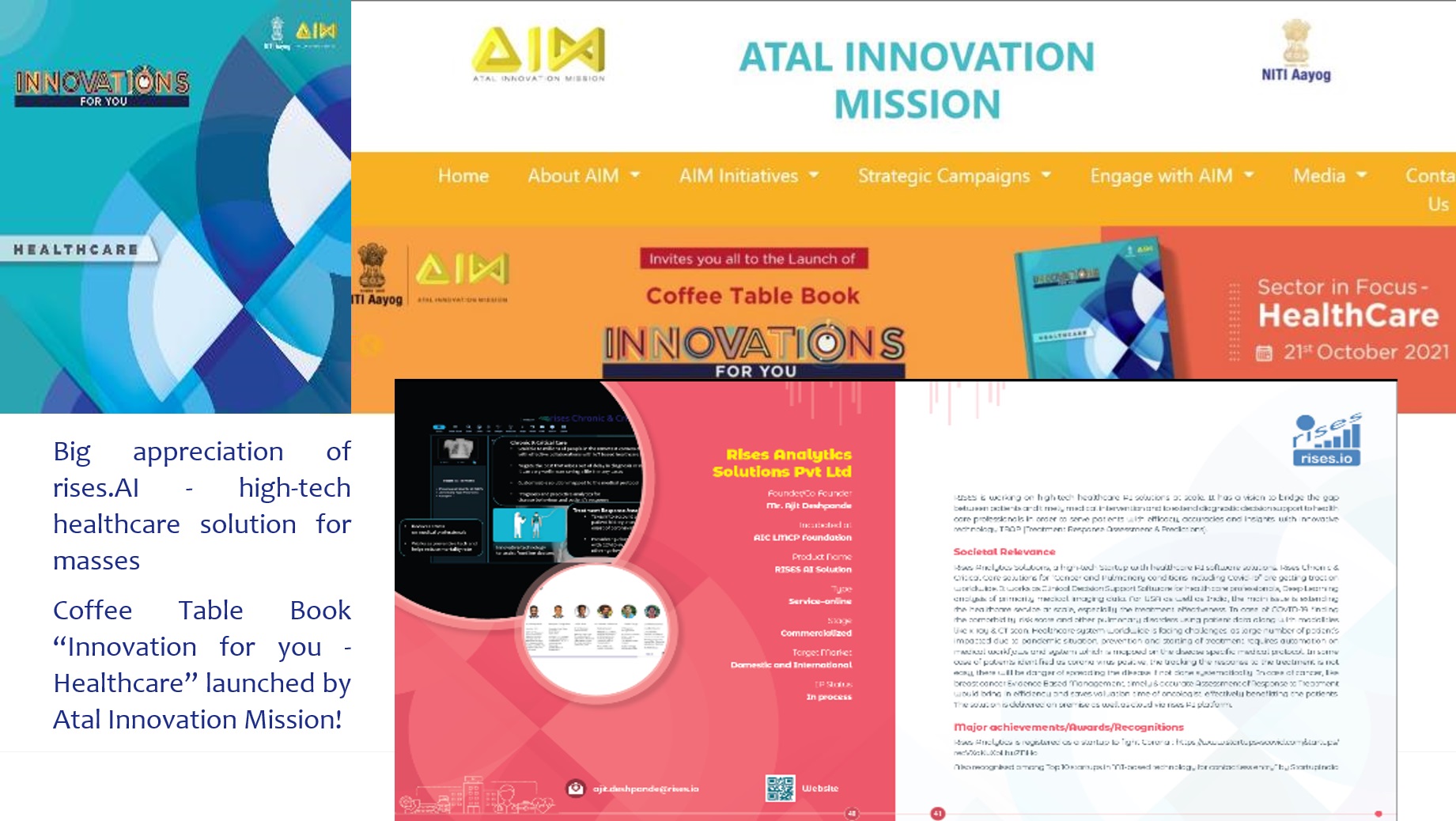 AIM Innovation for You Healthcare coffee table book